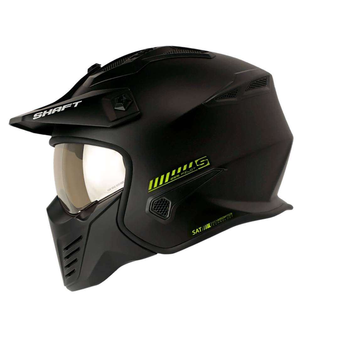 Casco moto shaft 225 pilot solid ng am.n abierto