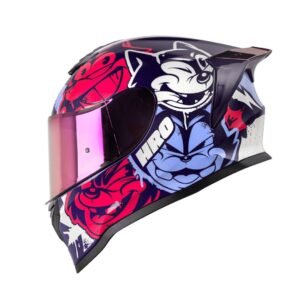 Casco moto hro 506 black cat mr integral norma DOT