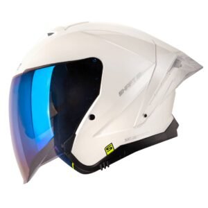 Casco moto shaft 246sp solid bl.pr abierto