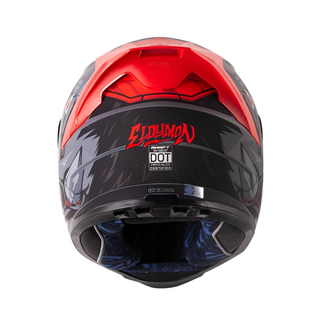 casco moto shaft 502sp eldymon gr rj integral normal dot acreditado (V/SV) - Imagen 3