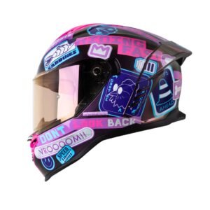 Casco moto shaft sh-598 randomizer cam mr integral sun visor