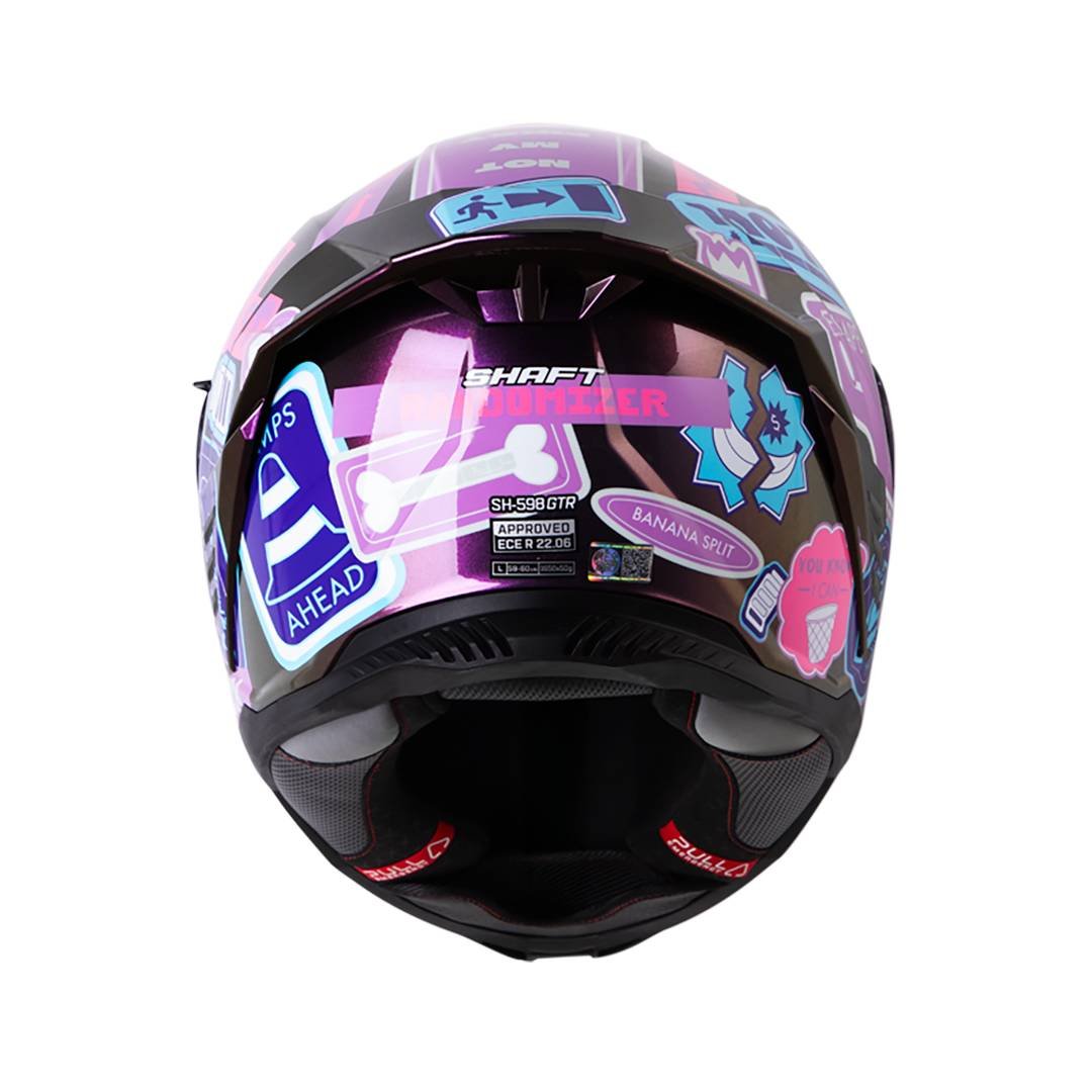 Casco moto shaft sh-598 randomizer cam mr integral sun visor - Imagen 4