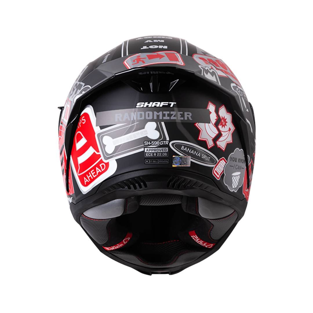 Casco moto shaft sh-598 randomizer ng rj integral sun visor - Imagen 4