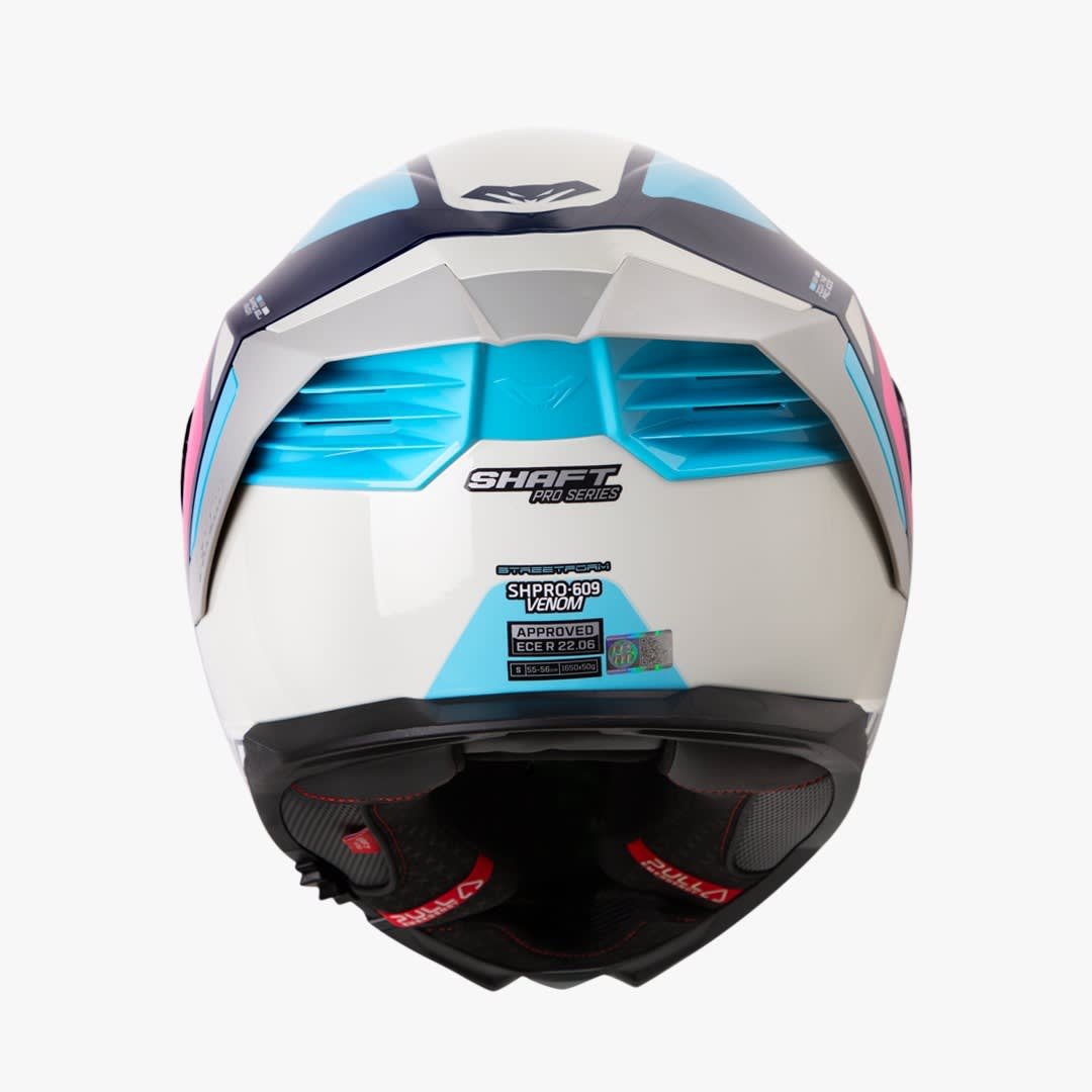 Casco moto shaft pro 609 venom streetform az.os gr integral - Imagen 4